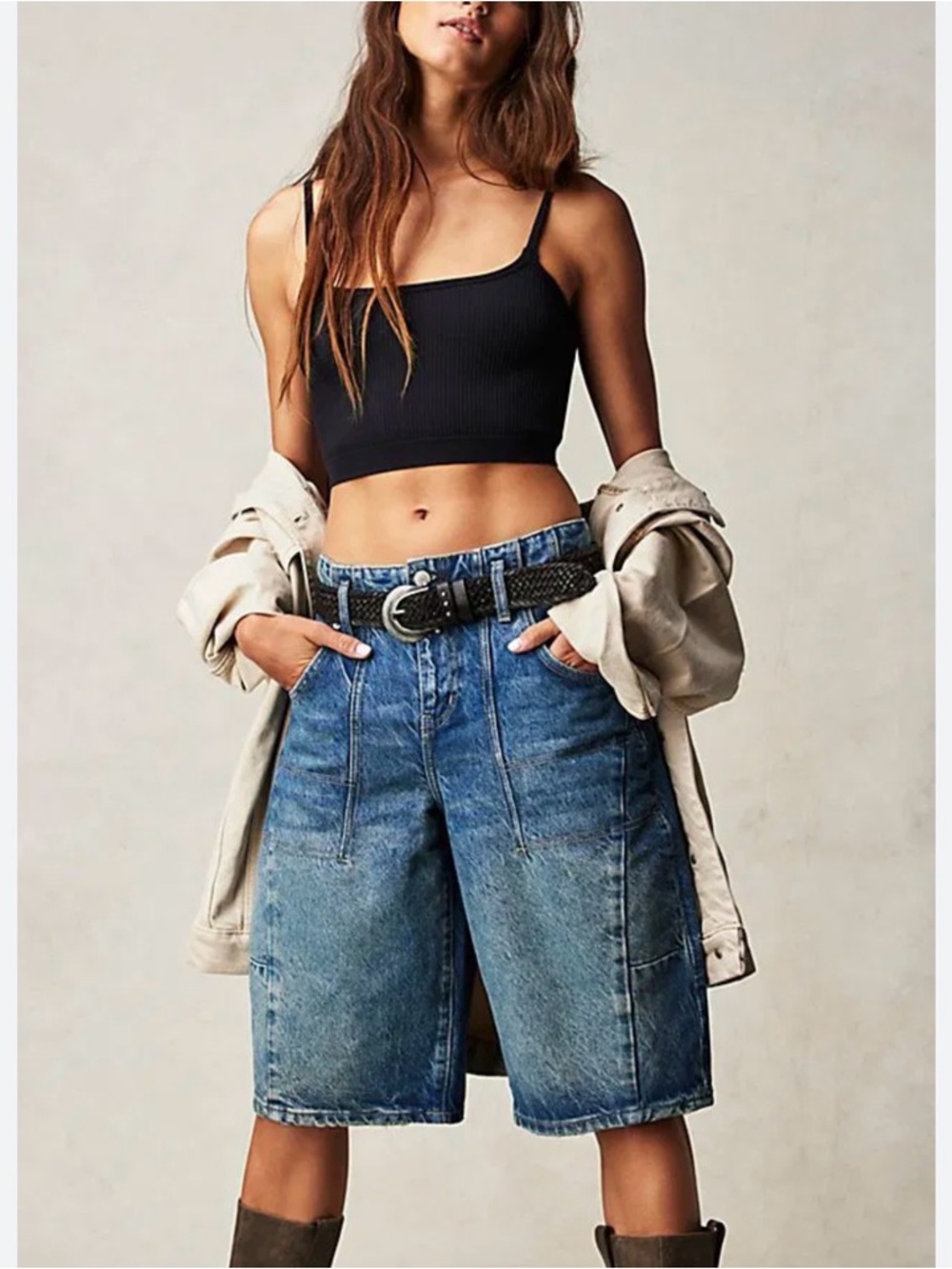 WE THE FREE People Extreme Measures Barrel Shorts Grunge Sk8r Size 31x12